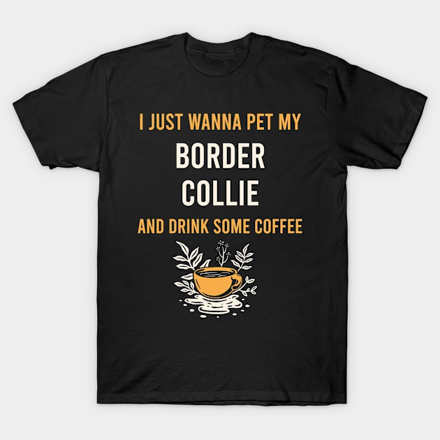 Border Collie Dog Coffee T-Shirt by Hanh Tay